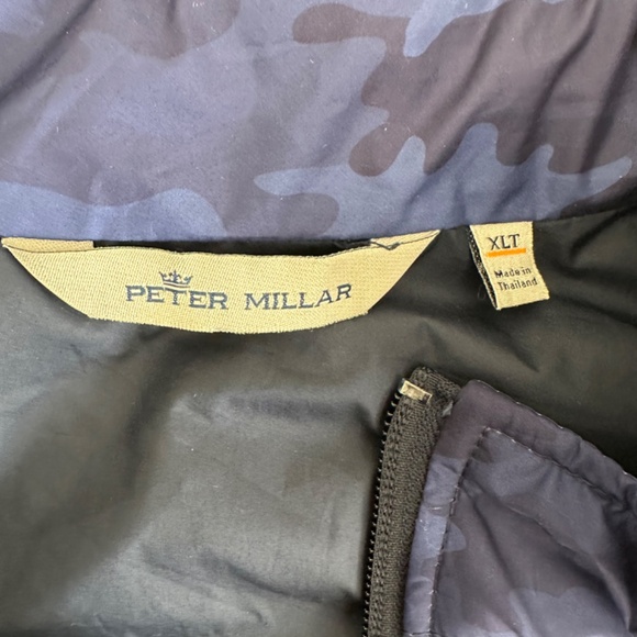 Peter Millar Men's Hyperlight Blue Camo Zip Up Vest Size XLT - Picture 3 of 5